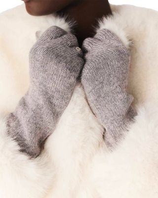 Perline High Rise Beaded Wide Leg Jeans in Grey