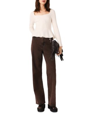 Pantin High Rise Bootcut Jeans in Brown
