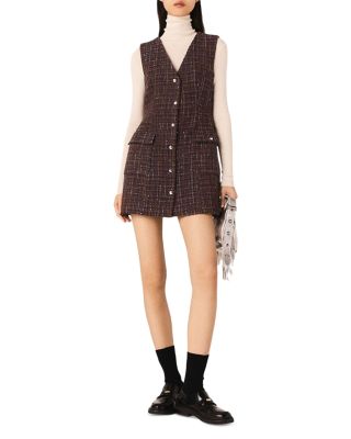 Sequin Tweed Mini Dress