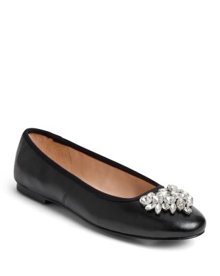 Women&#39;s Ellina Embellished Leather Ballet Flats
