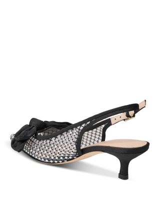 Women's Debra Embellished Kitten Heel Slingback Pumps