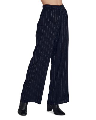 Lurex Stripe Wide Leg Pants
