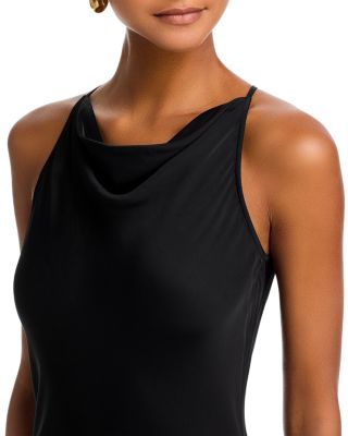 Ennis Satin Cowl Neck Dress