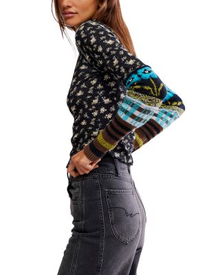 Bold Bowery Sweater Cuff Thermal Top