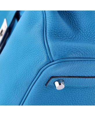 Birkin 30 Handbag Verso Togo with Palladium Hardware