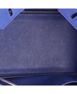 Birkin 25 Handbag Blue Togo with Gold Hardware