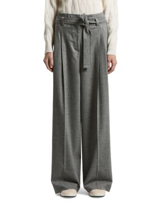 Belted Wide Leg Pants