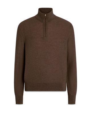 Oasi Cashmere Zip Mock Neck Sweater