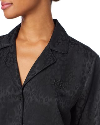 Long Sleeve Notch Collar Long Pants Pajama Set