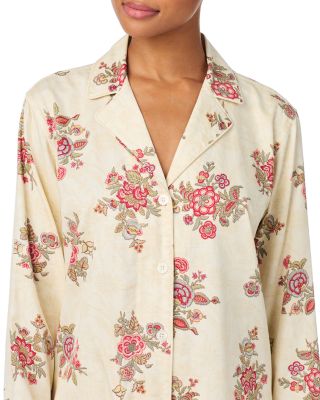 Long Sleeve Notch Collar Long Pants Pajama Set