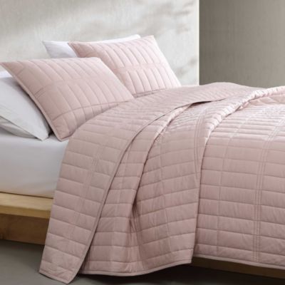 Washed Percale Solid 3 Piece Quilt Set, King