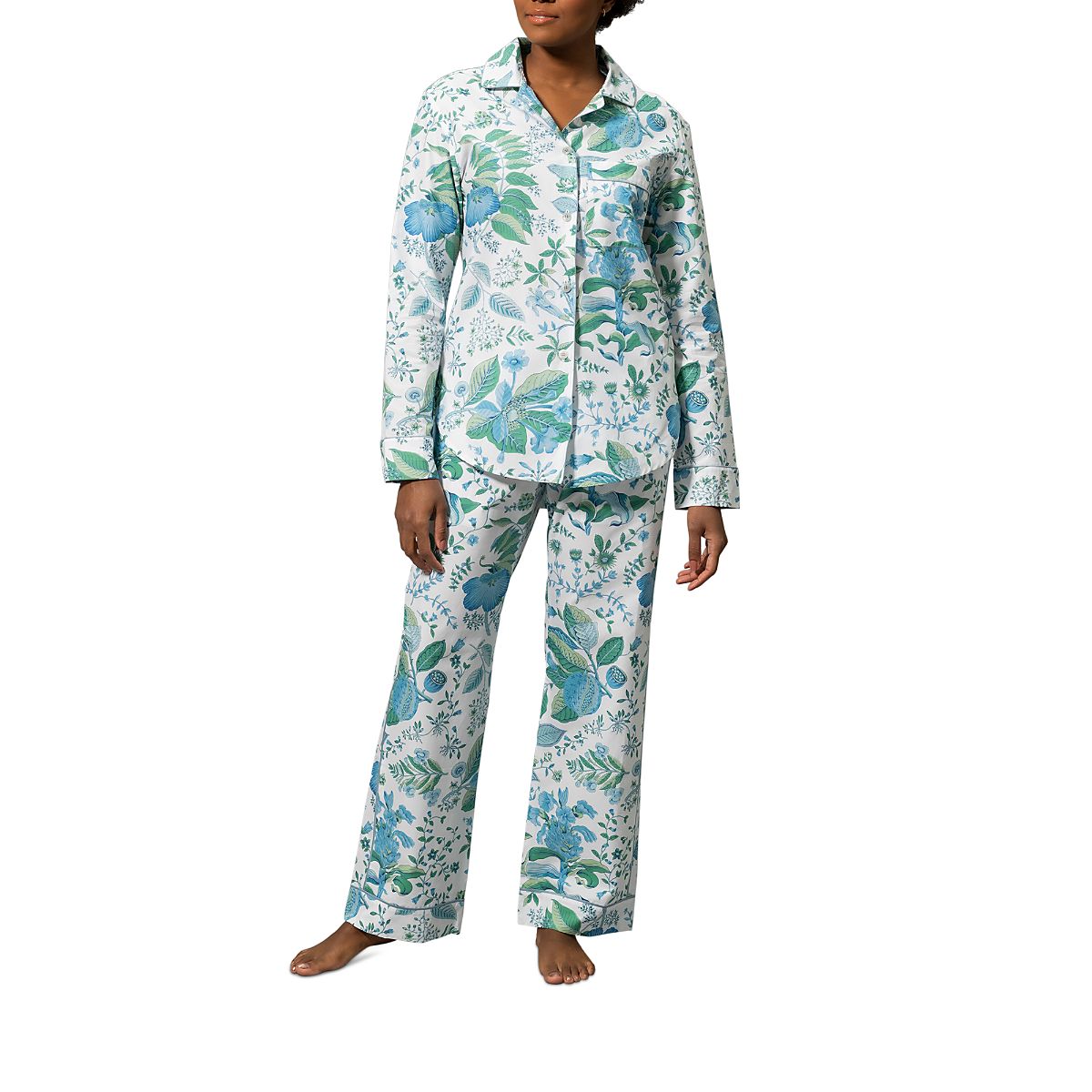 Matouk Luca Egyptian Cotton Percale Pajama Set