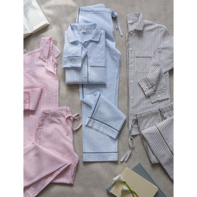 Matteo Striped Seersucker Pajama Set