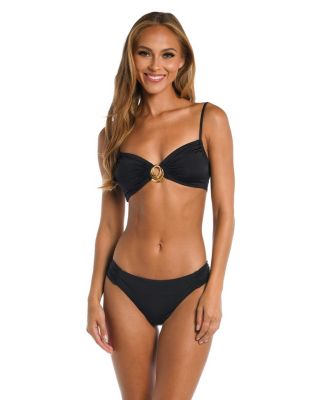 Solid Shirred Side Hipster Bottom