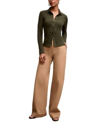  Nala Knit Button-Down Plush Pima Shirt