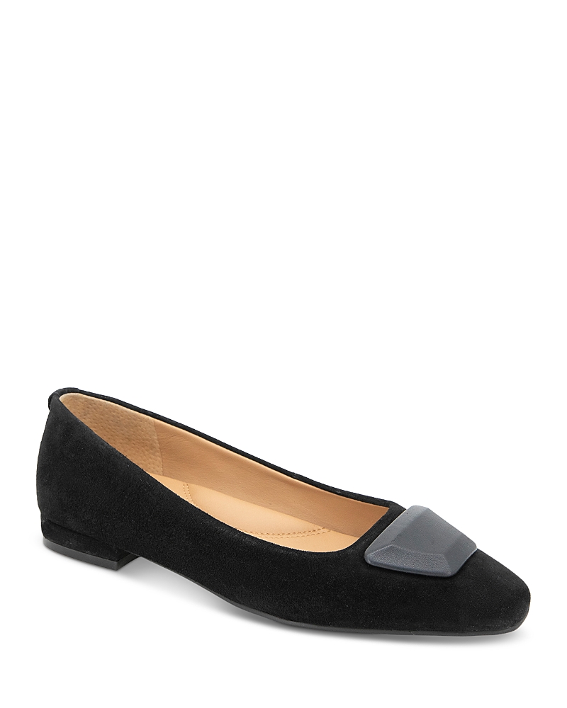 Gentle Souls By Kenneth Cole Women's Hanette Suede Ballet Flats In Black
