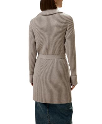 Merino Wool Shawl Collar Cardigan