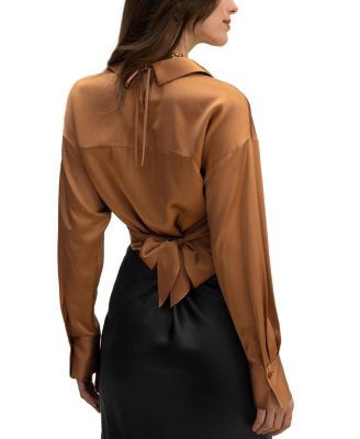 Wrapover Cropped Shirt