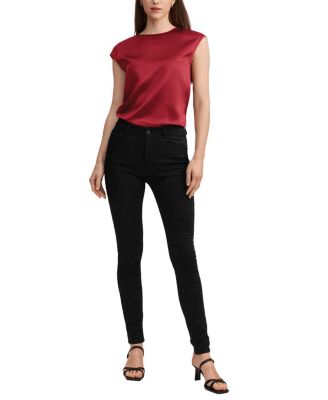 Basic Cap Sleeves Silk Tee