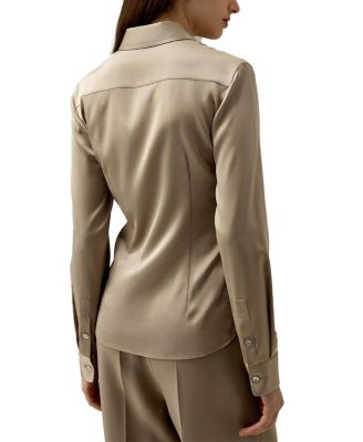 Elegant Silhouette Silk Shirt