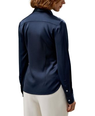 Elegant Silhouette Silk Shirt
