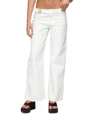 Buckle Low Rise Straight Leg Pants