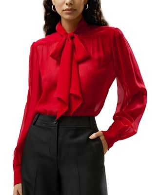 Bow Tie Silk Jasmine Blouse