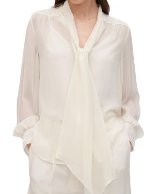Bow Tie Silk Jasmine Blouse