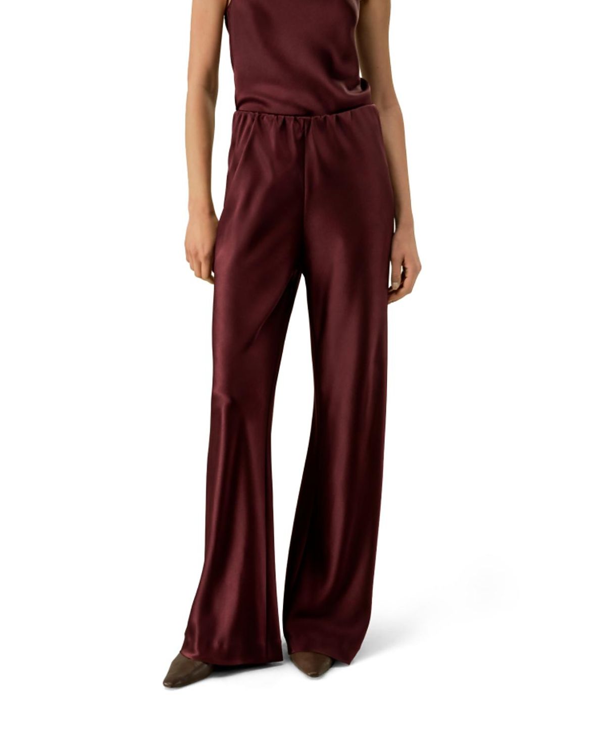 Lilysilk Straight-Leg Silk Satin Pants