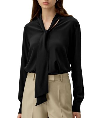 Silk Bowtie Blouse
