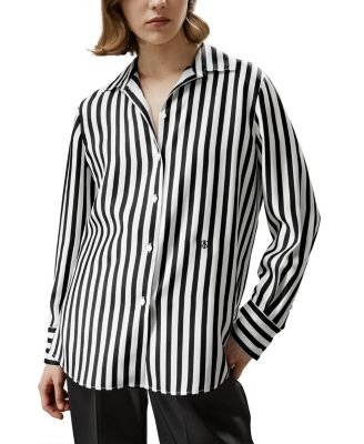 Amalfi Stripe Silk Shirt