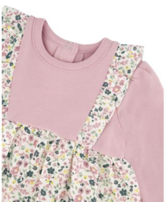 Girls' Organic Cotton Bi-Material Tunic and Leggings Set - Baby