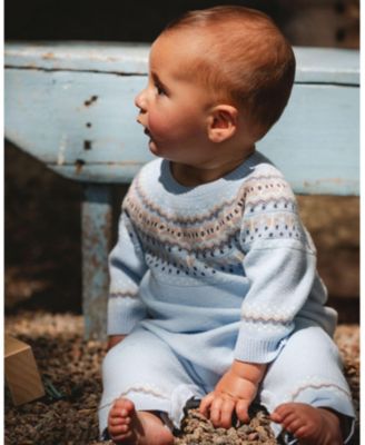 Boys' Knitted Jacquard Romper - Baby