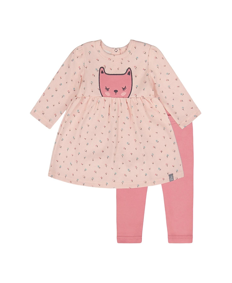 Deux Par Deux Girls' Organic Cotton Dress And Leggings Set - Baby