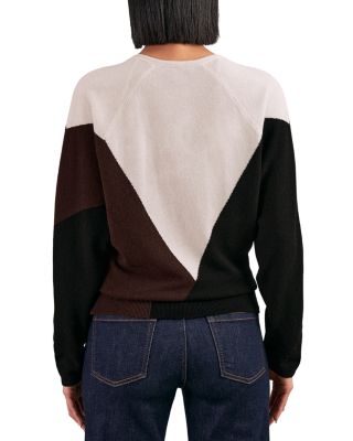 June V Neck Colorblocked Sweater