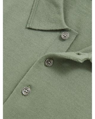Trafford Merino Wool Long Sleeve Polo Shirt