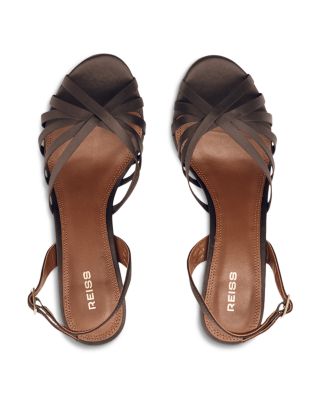 Women's Larissa Chocolate Satin High Heel Sandals 