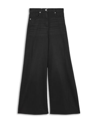 Heather High Rise Wide Leg Jeans in Black