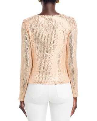 Leon Beaded Cowlneck Top
