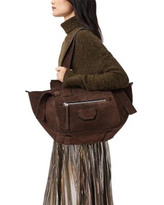 Perez Suede Shoulder Bag