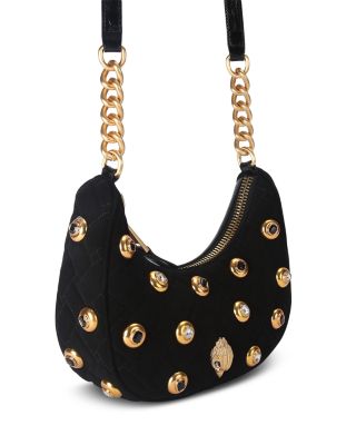 Kensington Small Gem Studded Hobo Bag
