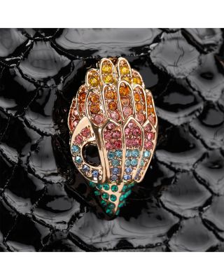 Square Kensington Mini Embossed Leather Handbag