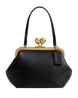 Small Leather Kisslock Frame Bag