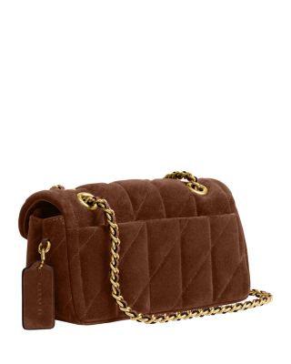 Tabby Suede Quilted Shoulder Bag 20