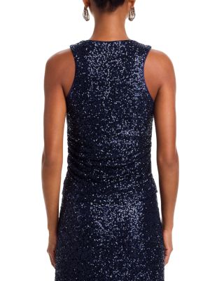 Sequin Ruched Tank - Exclusive