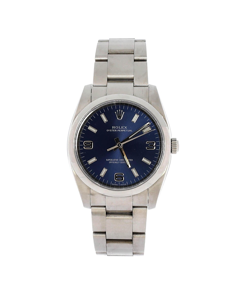Click to view more detailed imagery on our partner's website Pre-owned Pre-owned Rolex Rolex Oyster Perpetual Automatic Watch In Stainless Steel 34mm In Blue
