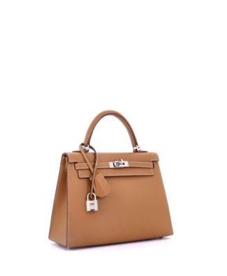  Kelly 25 Handbag Verso Epsom with Palladium Hardware