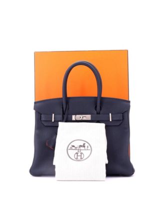  Birkin 30 Handbag Verso Togo with Palladium Hardware