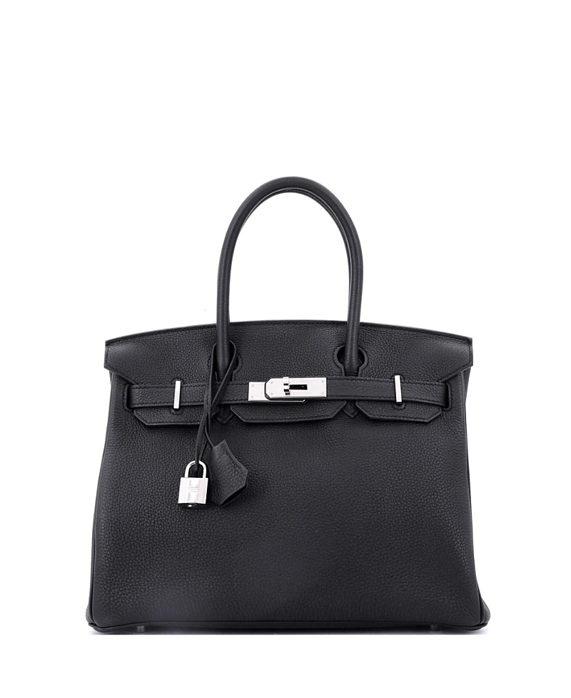 PRE-OWNED HERMES Pre-owned Hermes Birkin 30 Handbag Black Togo With Palladium Hardware