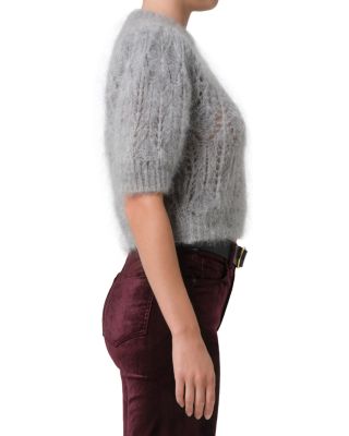 Odette Puff Sleeve Crewneck Sweater